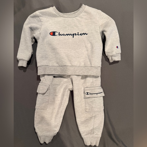 Champion Other - Champion Kids Light Gray Jogger Set